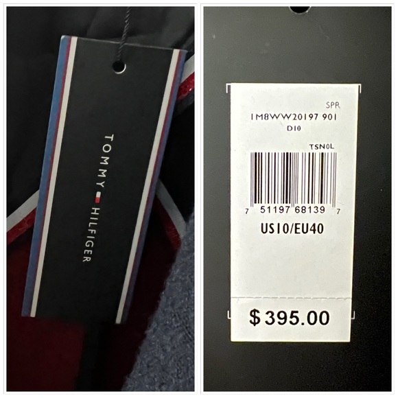 Tommy Hilfiger Norma Jacquard Blue Red Stars Wool Blend Long Coat Size 10 NWT - Picture 11 of 15